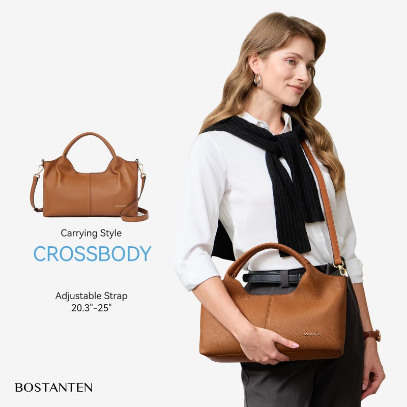 BOSTANTEN Purses for Women Designer Handbags Crossbody Shoulder Top Handle Satchel Bags Gift Box Packaging Brown - Image 4