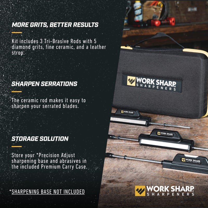 Work Sharp Upgrade Kit for Precision Adjust Knife Sharpener, Set of 7 Abrasives and Carry Case  - Image 4