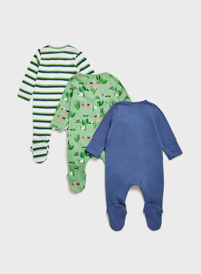 mothercare Infant 3 Pack Assorted Onesies