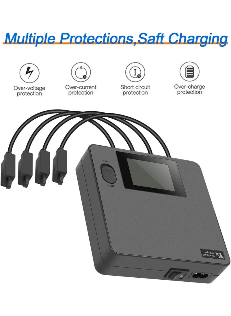 Xmipbs Xmipbs Multiple Battery Charger for DJI Mavic Air 3 LCD Display Battery Charging Hub for DJI Air 3 Batteries and Remote Controller  - Image 4