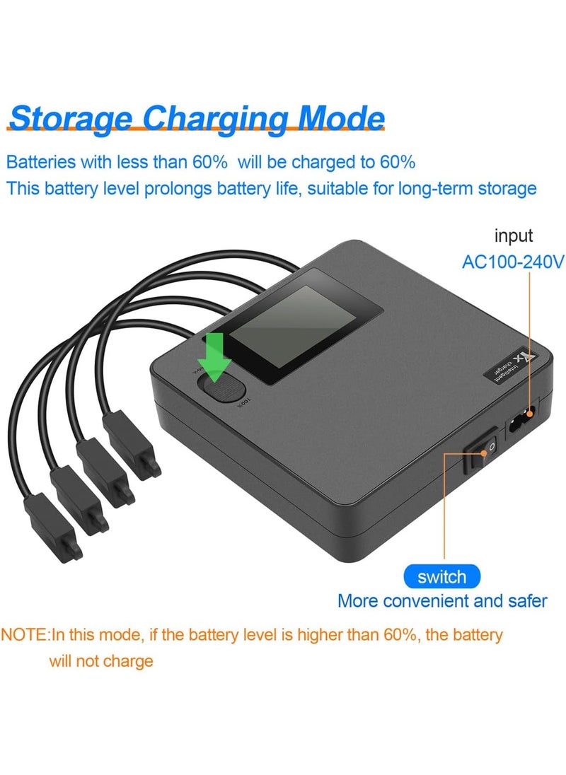 Xmipbs Xmipbs Multiple Battery Charger for DJI Mavic Air 3 LCD Display Battery Charging Hub for DJI Air 3 Batteries and Remote Controller  - Image 5