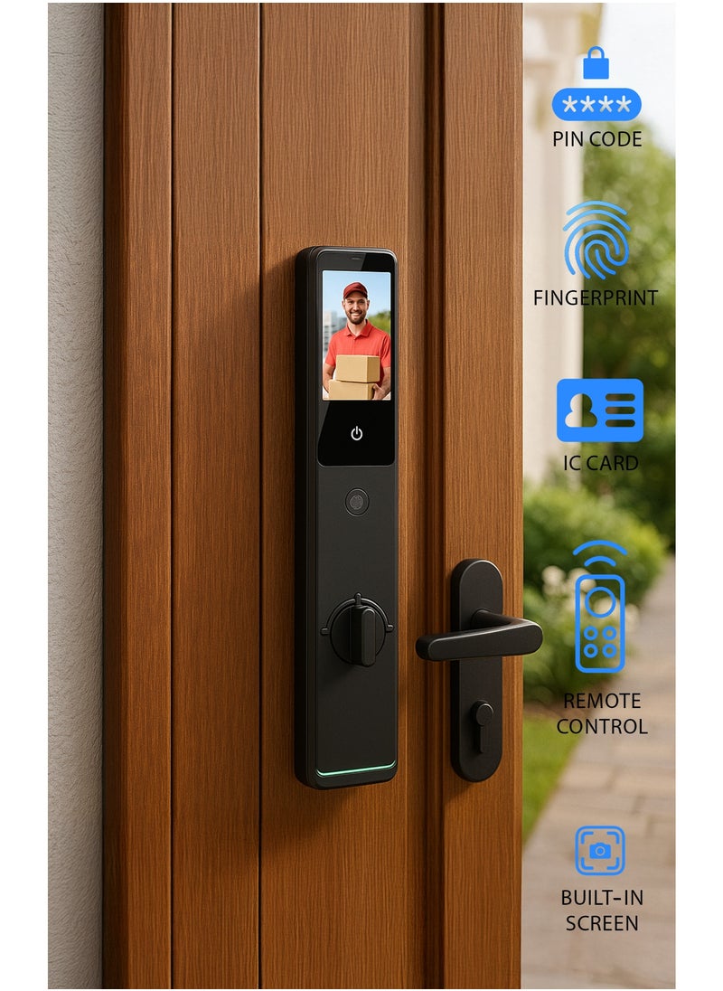 areb Areb Smart Wi Fi Door Lock Without Handle 5 Unlocking Methods Fingerprint PIN Code IC Card Remote Control via Areb App and Mechanical Key for Enhanced Security and Convenience Areb Technology  - Image 3