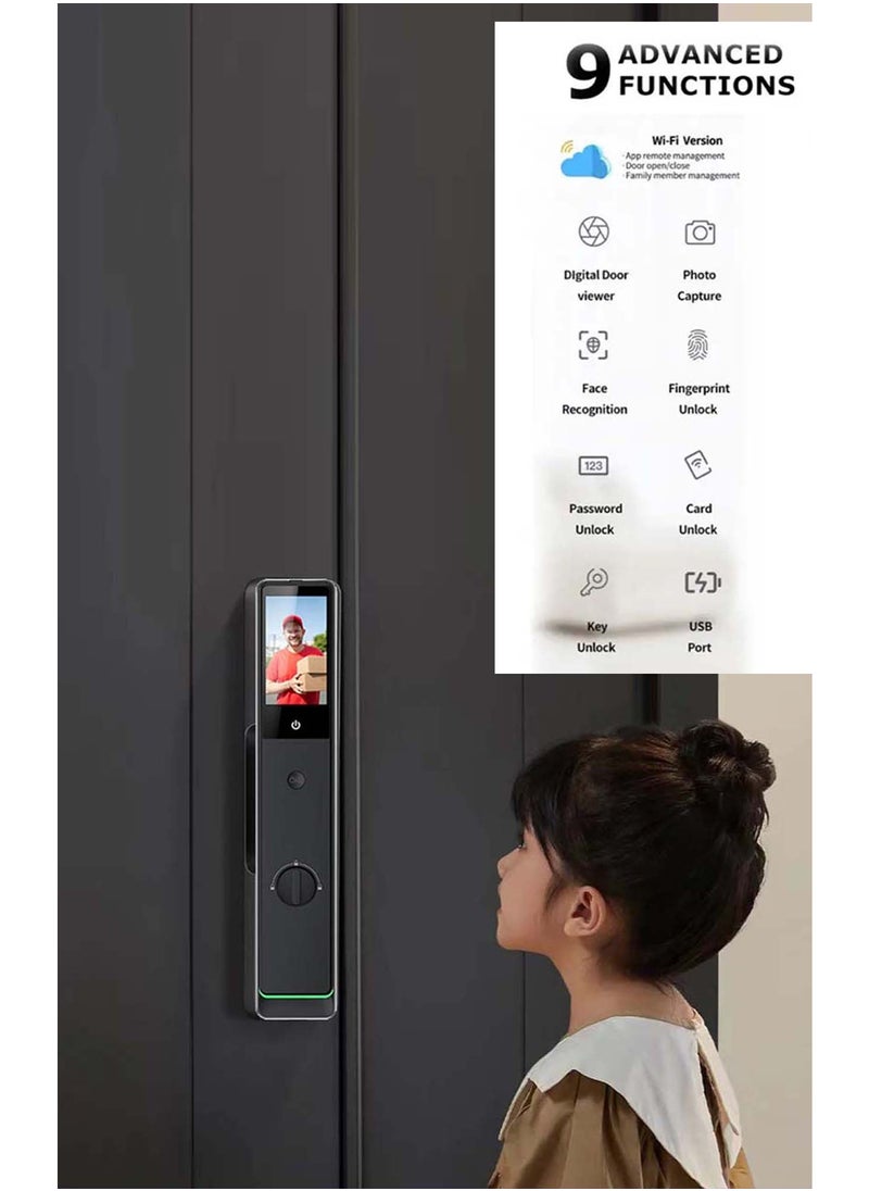areb Areb Smart Wi Fi Door Lock Without Handle 5 Unlocking Methods Fingerprint PIN Code IC Card Remote Control via Areb App and Mechanical Key for Enhanced Security and Convenience Areb Technology  - Image 4