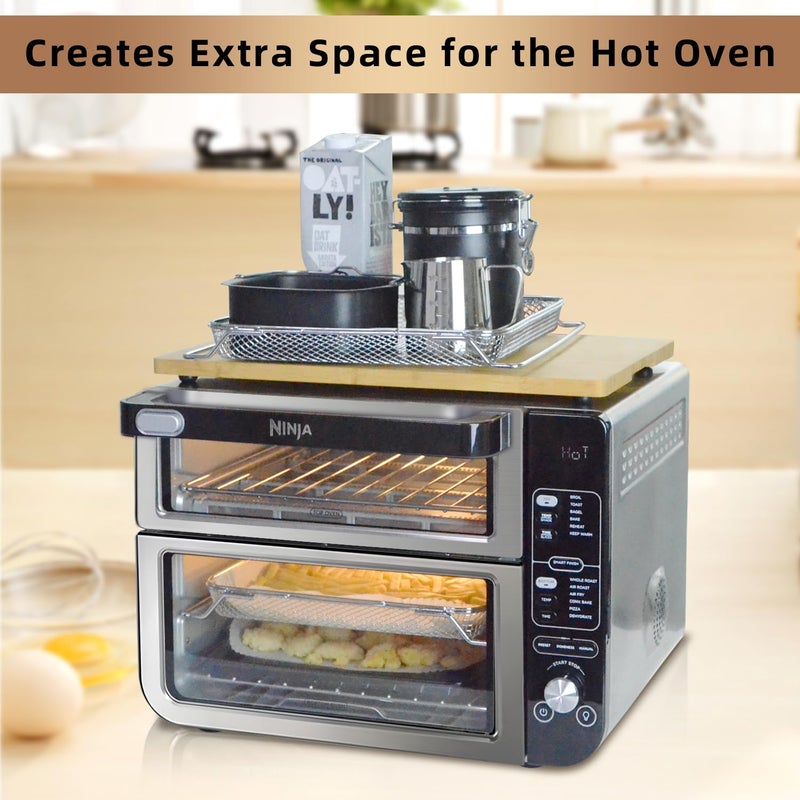 DEMEDO Bamboo Cutting Board Compatible with Ninja DCT401 DCT402 DCT451 Double Oven, Heat Resistant Cutting Board for Convection Toaster Oven, Air Fryer Accessories Compatible with Ninja Oven, Reclaim Space - Image 5