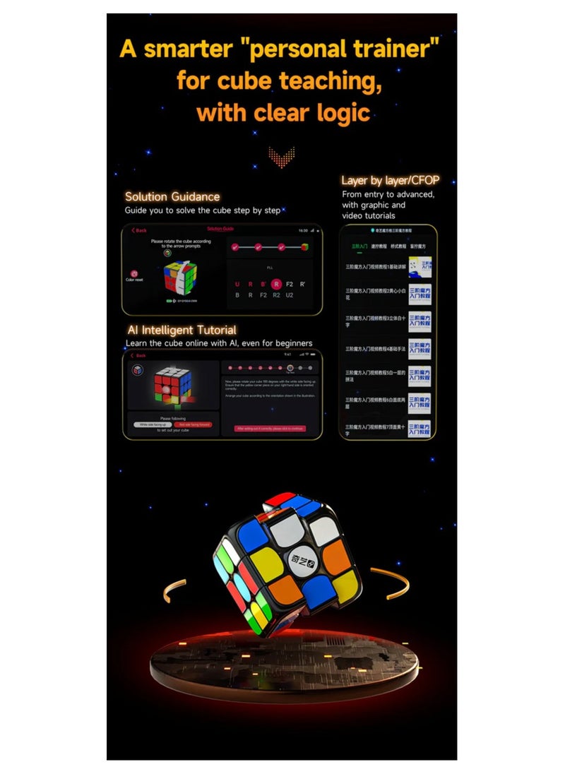 QiYi - QiYi 3x3 Ai Smart  Bluetooth Speed cube Art version - Image 1