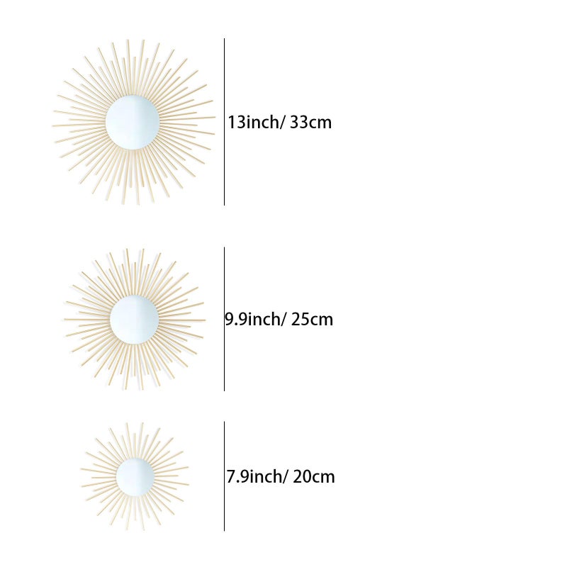AIM & GGKK Gold Metal Wall Decor, Set of 3 Modern Metal Wall Art for Living Room, Minimalist Contemporary Gold Decor for Bedroom, Boho Accent Home Decoration - Image 2