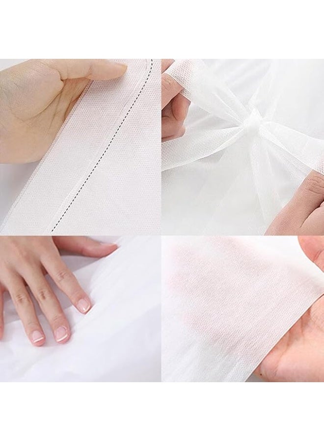 طقم مفروشات سفر للاستخدام مرة واحدة، 4 قطع، قماش، مناسب للفنادق ورحلات العمل، يتضمن غطاء ملاءة سرير، غطاء للجسم، وأغطية وسائد. غطاء ملاءة صحي 220×240 سم، غطاءا وسادة 50×85 سم، وغطاء لحاف 220×240 سم. - Image 4