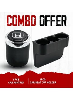 Honda Combo  Buy Car Seat Cup Holder Pocket Organizer  Black & Car Ashtray With Led Lights With Cover Creative Personality Covered Auto Supplies  - Image 1