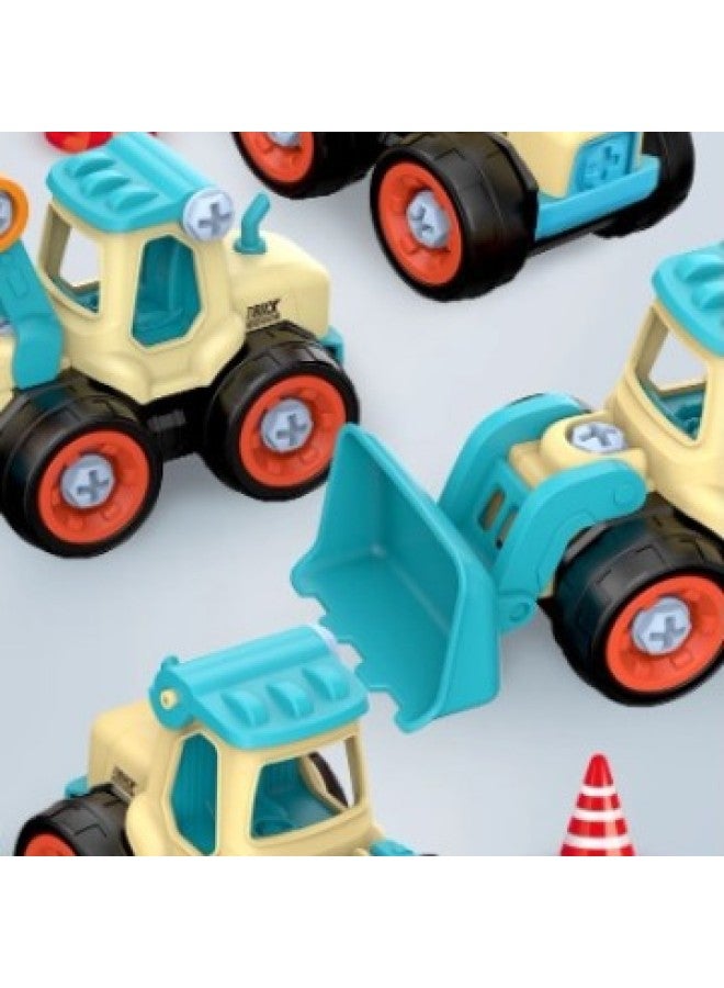 Loquat DIY Removable Engineering Vehicle Toy Suit Boy Screw Assembly Children Disassembly Simulation Sliding Model-Color:Disassembly And Assembly Of 4 Police Cars + 6 Projects (storage Box) - Image 4