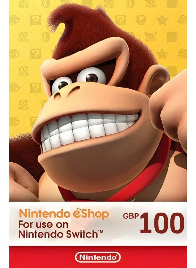 Nintendo eShop UK Gift Card £100 Digital Code