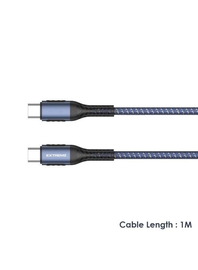 Type C to Type C Fast Charging Cable 60W PD, 1M Nylon Braided Strong Cable, 3A Quick Charge, Durable Bend-Proof Cord for Smartphones Laptops Tablets - Image 4