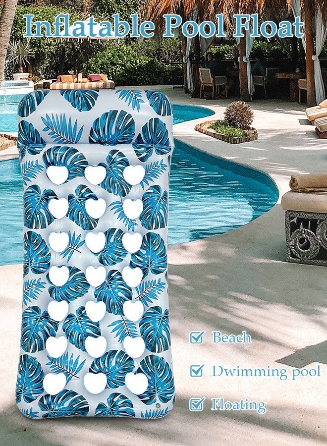 DUNISO Pool Floats, Inflatable Pool Float Rafts for Men and Women, Water Inflatable Hole Floats Rafts Adult Swimming Pool Reclining Chair Float Bed, Cooling Pool Float Summer Party Floats - Image 3