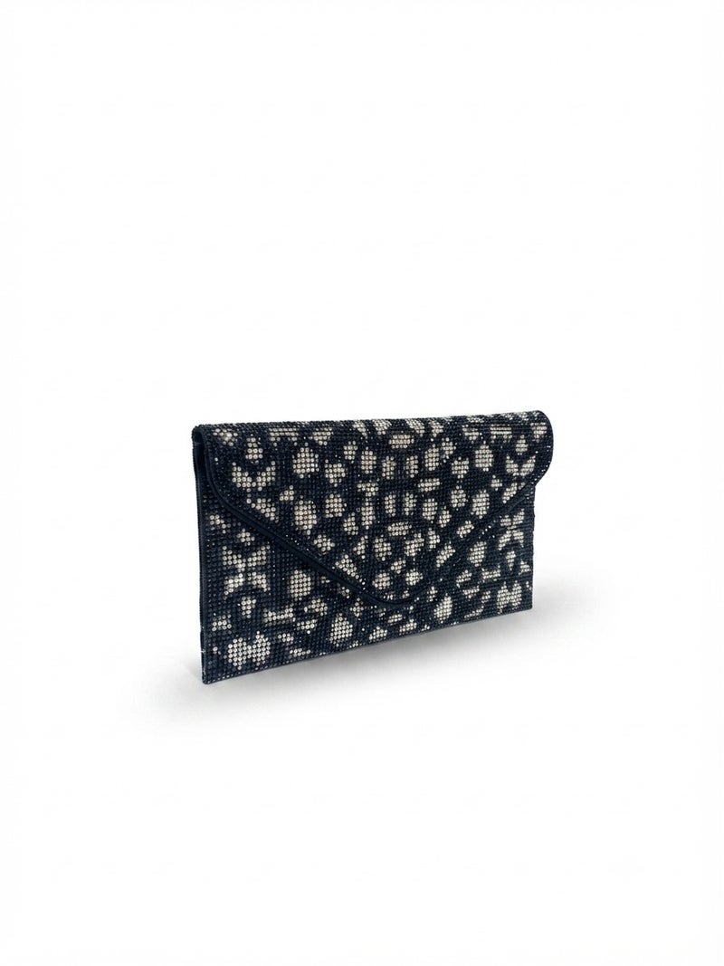 Viny Women's Crystal Rhinestone Envelope Clutch – Floral Embellished Evening Bag - Image 3