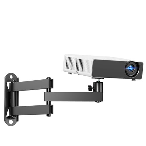 PUTORSEN Foldable Projector Wall Mount - Projector Wall Mount with 360° Rotation, Universal Wall Holder for 1/4" M4 M6 Screw Size Projectors for Home Theaters, Office - Image 1