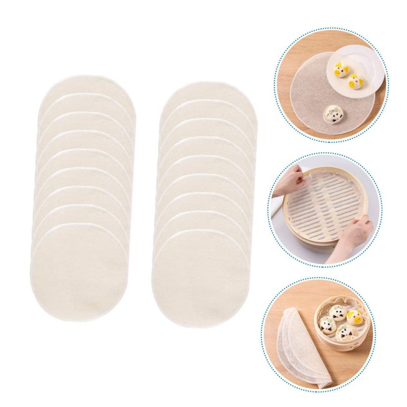 Professional Steaming Mat 34x34cm Bread Dumplings Pad Cotton Reusable Liner - Image 5