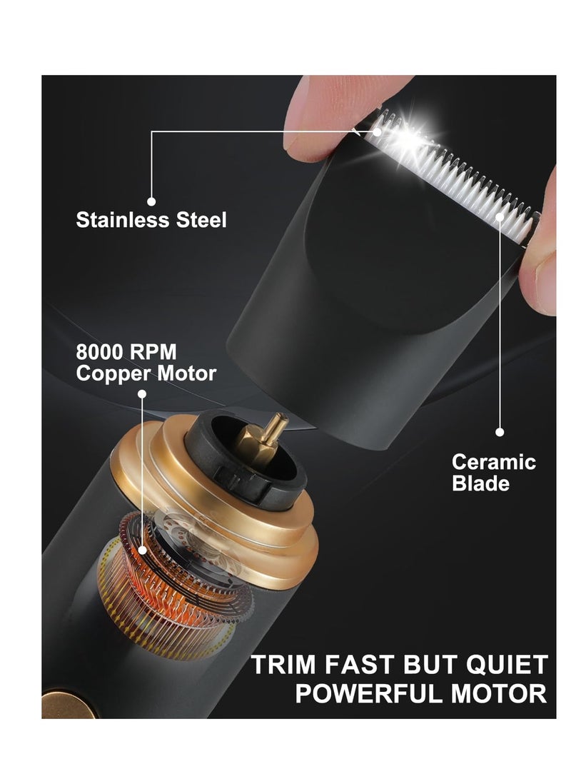 عام ماكينة تشذيب الشعر 3 في 1 ماكينة حلاقة كهربائية لمنطقة الفخذ، مقاومة للماء IPX7، ماكينة تشذيب شعر متعددة الاستخدامات للكرة/اللحية/الأنف، قابلة لإعادة الشحن عبر USB-C، هدايا للأب - Image 2