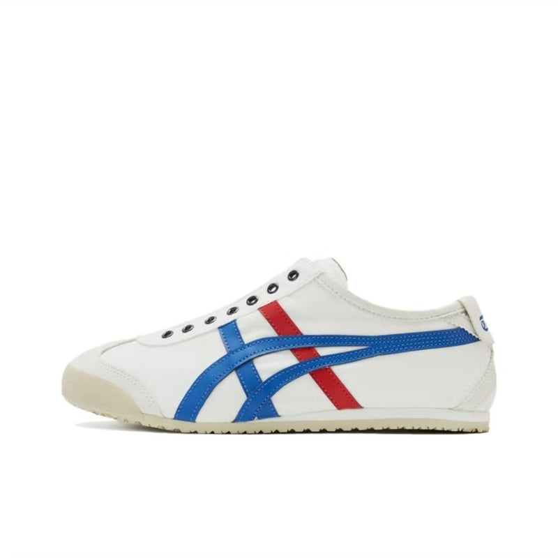 Onitsuka Tiger Classic Casual Sneakers in Black, White & Red - Lightweight and Comfortable