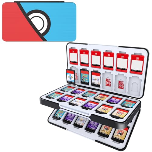 HEIYING Game Card Case for Nintendo Switch 2 / Switch OLED,Customized Pattern Portable Switch Game Holder with 48 Game Card Slots and 24 Micro SD Cards Slots - Image 1