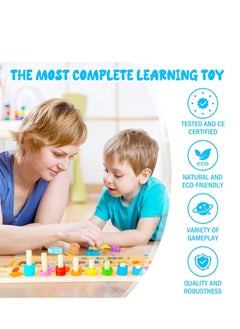 SYOSI Montessori Maze Toys for Kids Magnetic Color and Number Maze Toy Early Education Toys for 3-6Years Old Wooden Magnetic Puzzles Board Toddler Counting Matching Activities Fine Motor Skills Toys  - Image 2