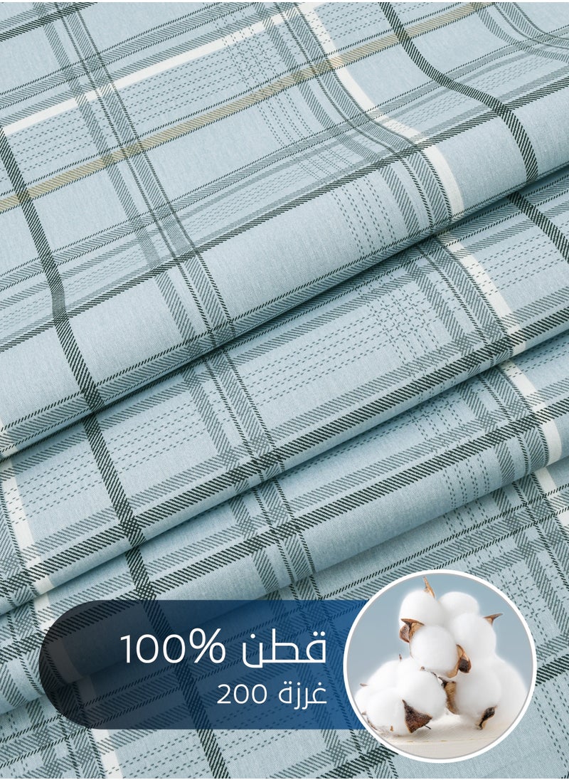 Master Home Textile Cotton Floral Comforter Sets, Fits 160 x 200 cm Queen Size Bed, 5 Pcs, 100% Cotton 200 Thread Count, With Removable Filling, Veronica Series  - Image 3