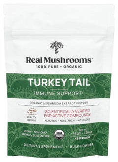 Real Mushrooms Turkey Tail Organic Mushroom Extract Powder 1.59 oz (45 gm) 