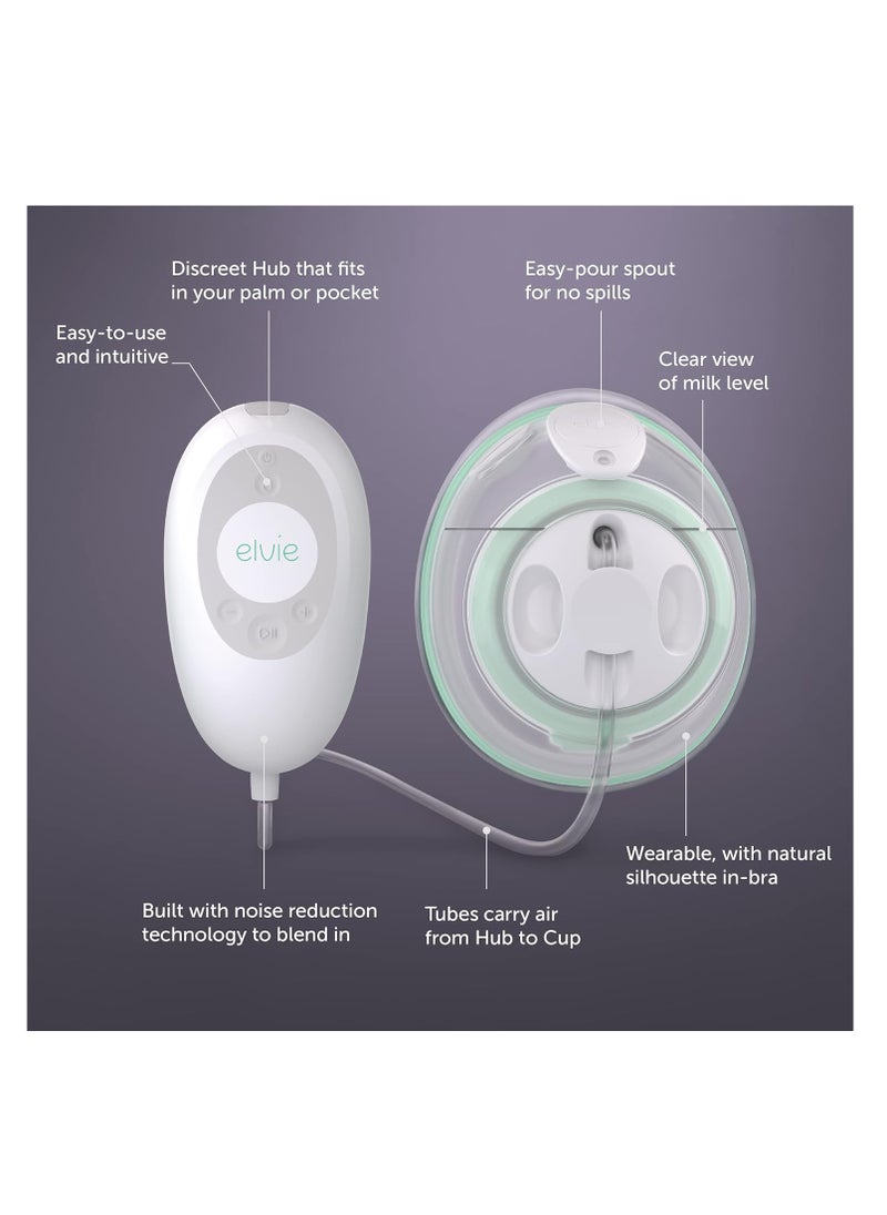 elvie Elvie Stride | Wearable Electric Breast Pump - Hospital-Grade | Hands-Free Wearable Electric Breast Pump with 2-Modes & 150 ml Capacity per Cup  - Image 2