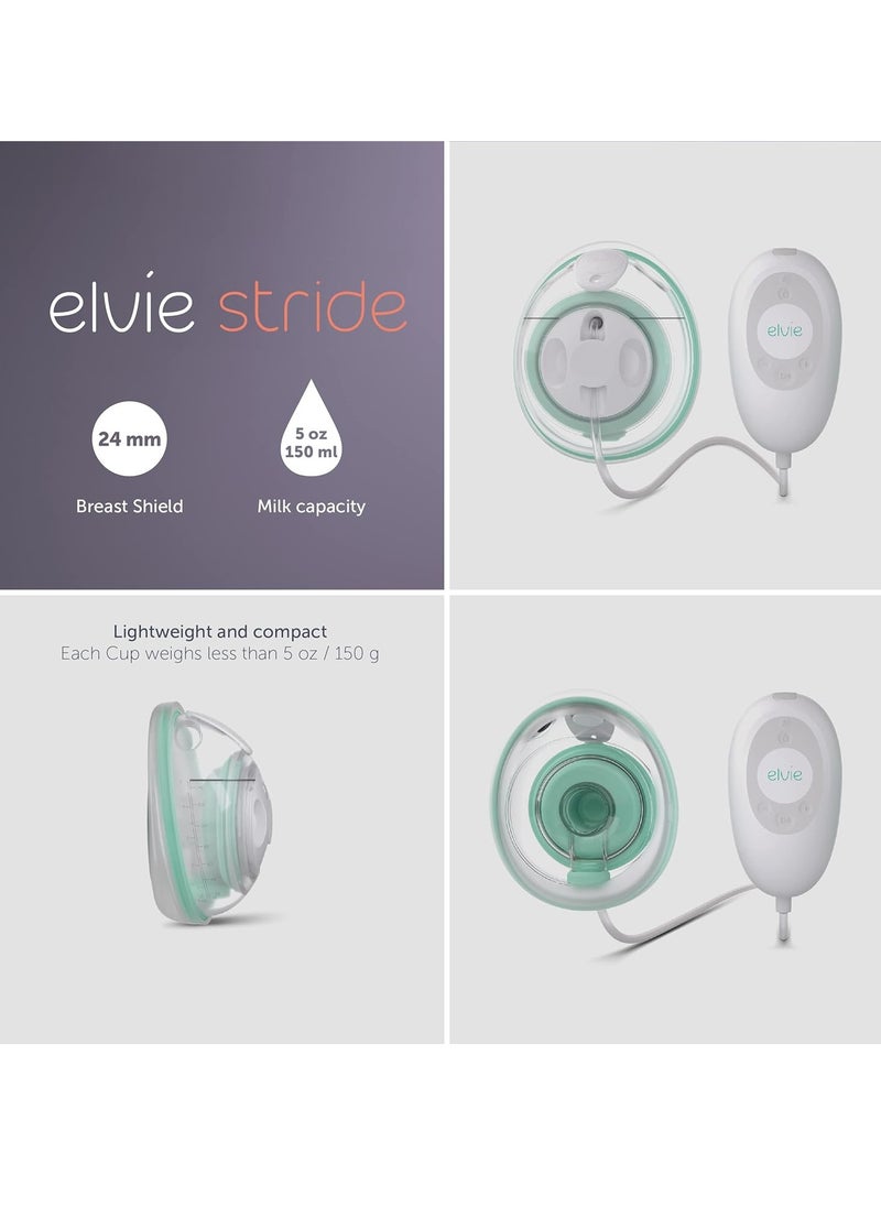 elvie Elvie Stride | Wearable Electric Breast Pump - Hospital-Grade | Hands-Free Wearable Electric Breast Pump with 2-Modes & 150 ml Capacity per Cup  - Image 5