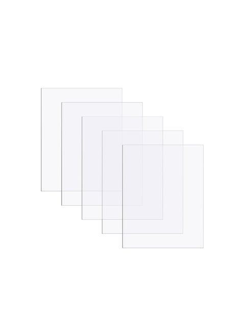 Polycarbonate Sheets Clear Plastic Sheet Thin Rigid Plastic Sheet Clear Polycarbonate Sheet Shatter Resistant Plastic Sheets for DIY Crafts Document Picture Frames(5 Pcs,8 x 10 x 0.02 Inch)