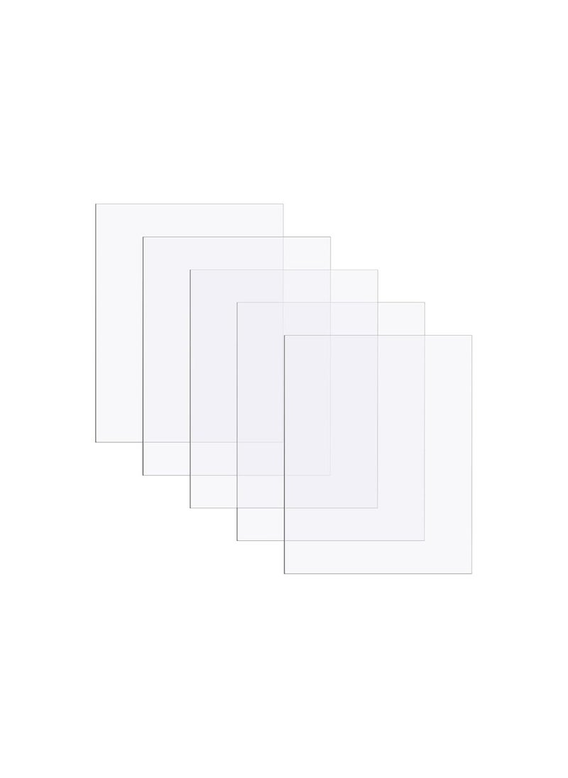 Generic - Polycarbonate Sheets Clear Plastic Sheet Thin Rigid Plastic Sheet Clear Polycarbonate Sheet Shatter Resistant Plastic Sheets for DIY Crafts Document Picture Frames(5 Pcs,8 x 10 x 0.02 Inch) - Image 1