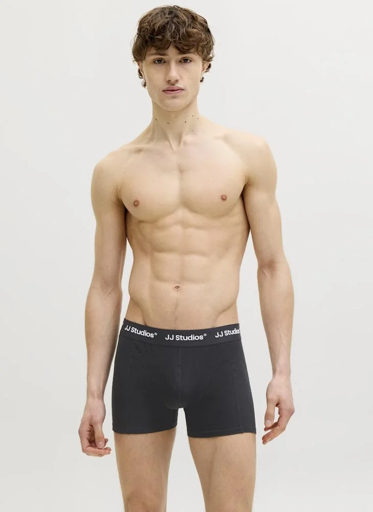JACK & JONES  3 Pack Of Logo band Trunks for Men | Best Price UAE