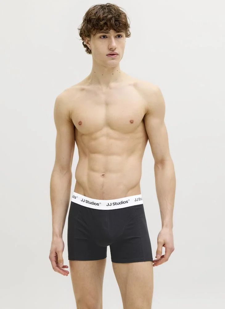 JACK & JONES  3 Pack Of Logo band Trunks for Men | Best Price UAE