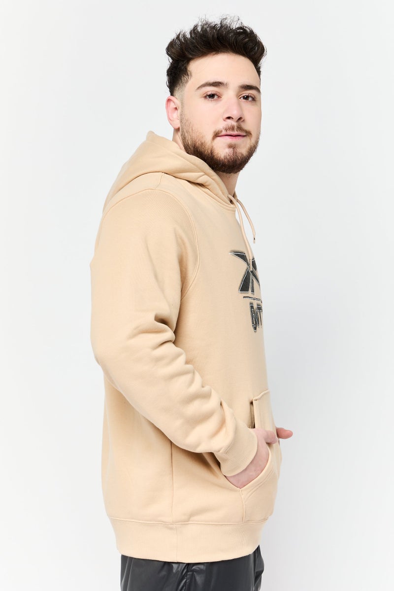 Reebok x Bott Men Sportswear Fit Long Sleeves Outdoor Hoodie, Tan - Image 3