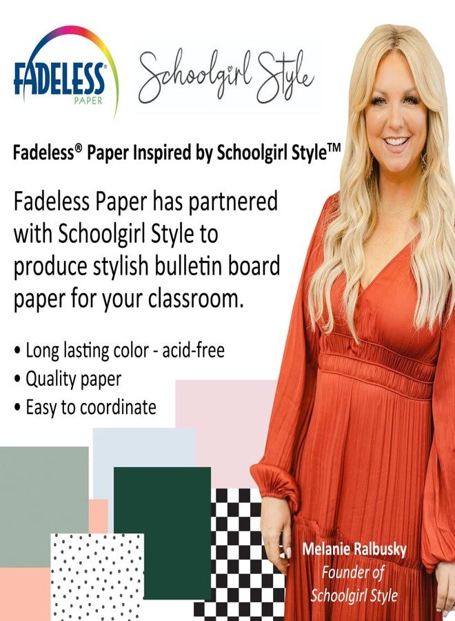 Fadeless Schoolgirl Style Bulletin Board Paper, Vintage Chalkboard, 47.25" x 12', 1 Roll - Image 2