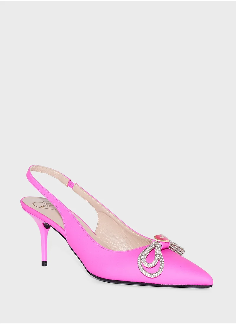 Love Moschino Pointed Toe High Heel Pumps