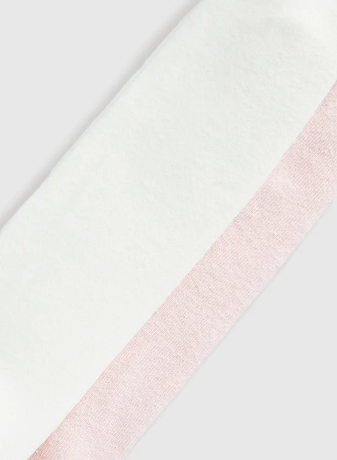 mothercare Pink and Cream Frilly Tights - 2 Pack