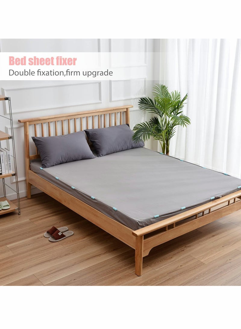 Bed Sheet Clip Bed Sheet Fasteners Holder Non- Slip Elastic Mattress Corner Clips for Full Size Bed (24pcs, White) - Image 2