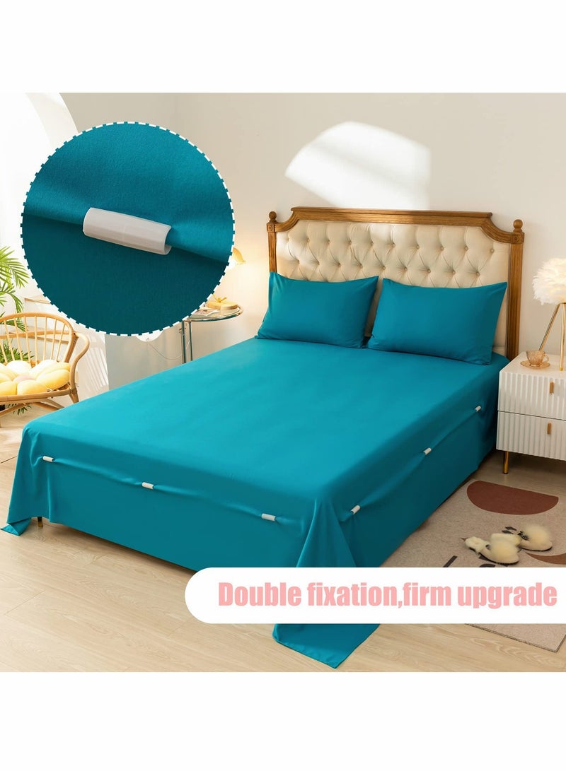 Bed Sheet Clip Bed Sheet Fasteners Holder Non- Slip Elastic Mattress Corner Clips for Full Size Bed (24pcs, White) - Image 3