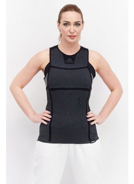 Adidas Women Sportswear Fit Sleeveless Brand Logo Training Top, Black  - Image 1