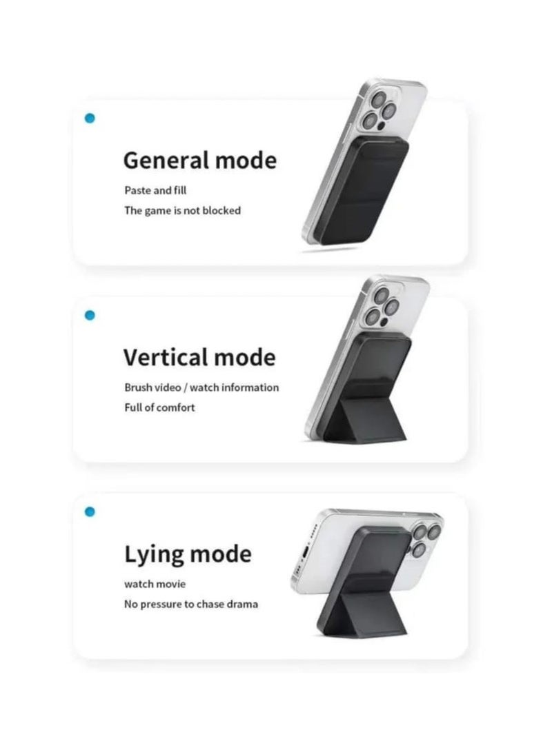 10000mAh Magnetic Power Bank with 22.5W Fast Charging, LED Display & Foldable Stand – Wireless Portable Charger Compatible with All Smartphones - Black - Image 3