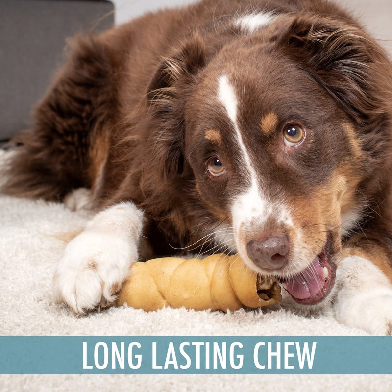 Wild Eats Water Buffalo Retriever Style Cheek Roll Dog Chews-5 Pack (Long Lasting Chews, Treats, Bones for Aggressive Chewers & Large Dogs) Great Substitute Pig Ears Dogs - Image 3