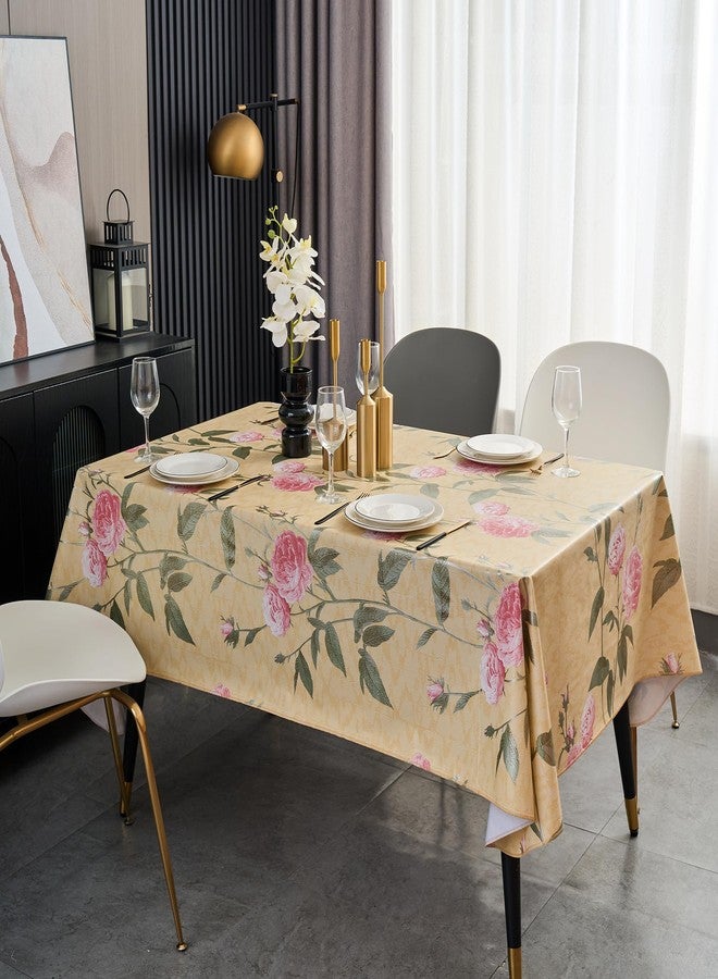 LIBERECOO Vintage Rose Elegance Vinyl Tablecloth with Flannel Backing - Elegant Floral Design, Waterproof, Durable & Lightweight, 72 x 54 Inch - Image 3