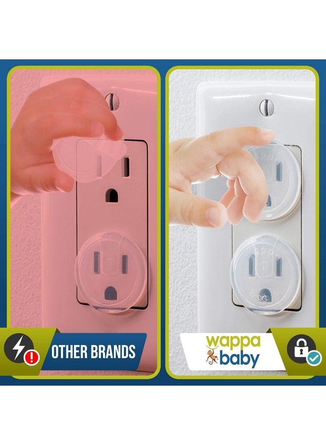 Wappa Baby Clear Outlet Covers Baby Safety Outlet Plug Covers Durable & Steady Child Proof Your Outlets Easily, Transparent, 32 Pack - Image 4
