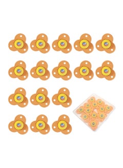 Y&D Self Adhesive Mini Caster Wheels, 16Pcs 360° Rotation Universal Wheel, No Noise Small Swivel Casters, Wheels for Trash Can, Furniture, Storage Box (Orange)  - Image 1
