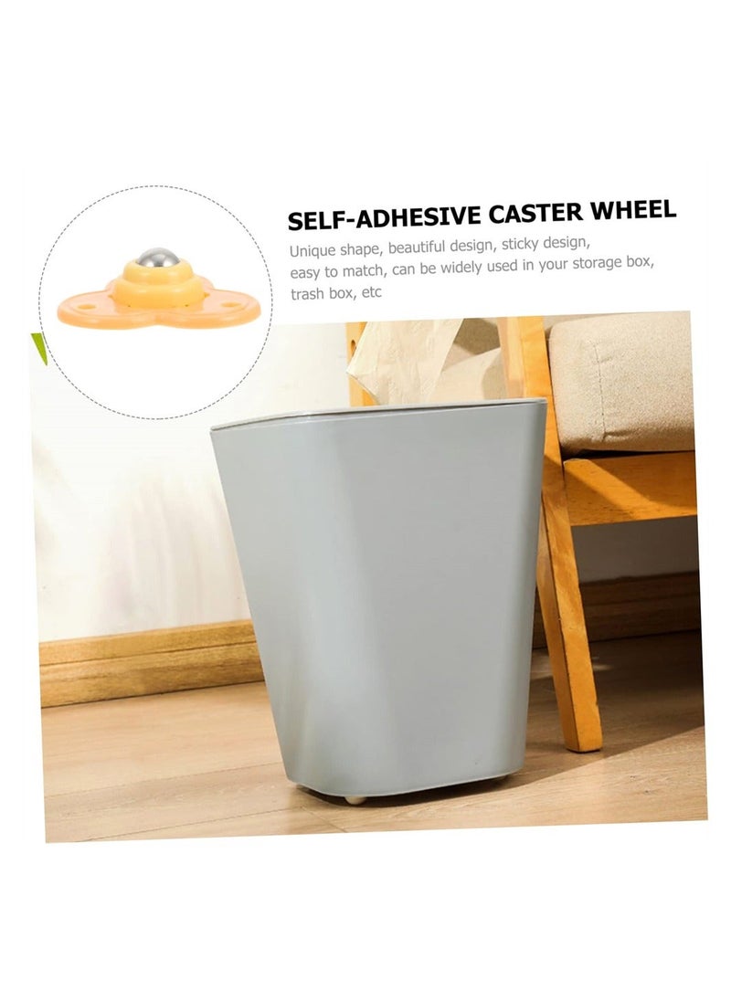 Y&D Self Adhesive Mini Caster Wheels, 16Pcs 360° Rotation Universal Wheel, No Noise Small Swivel Casters, Wheels for Trash Can, Furniture, Storage Box (Orange)  - Image 5