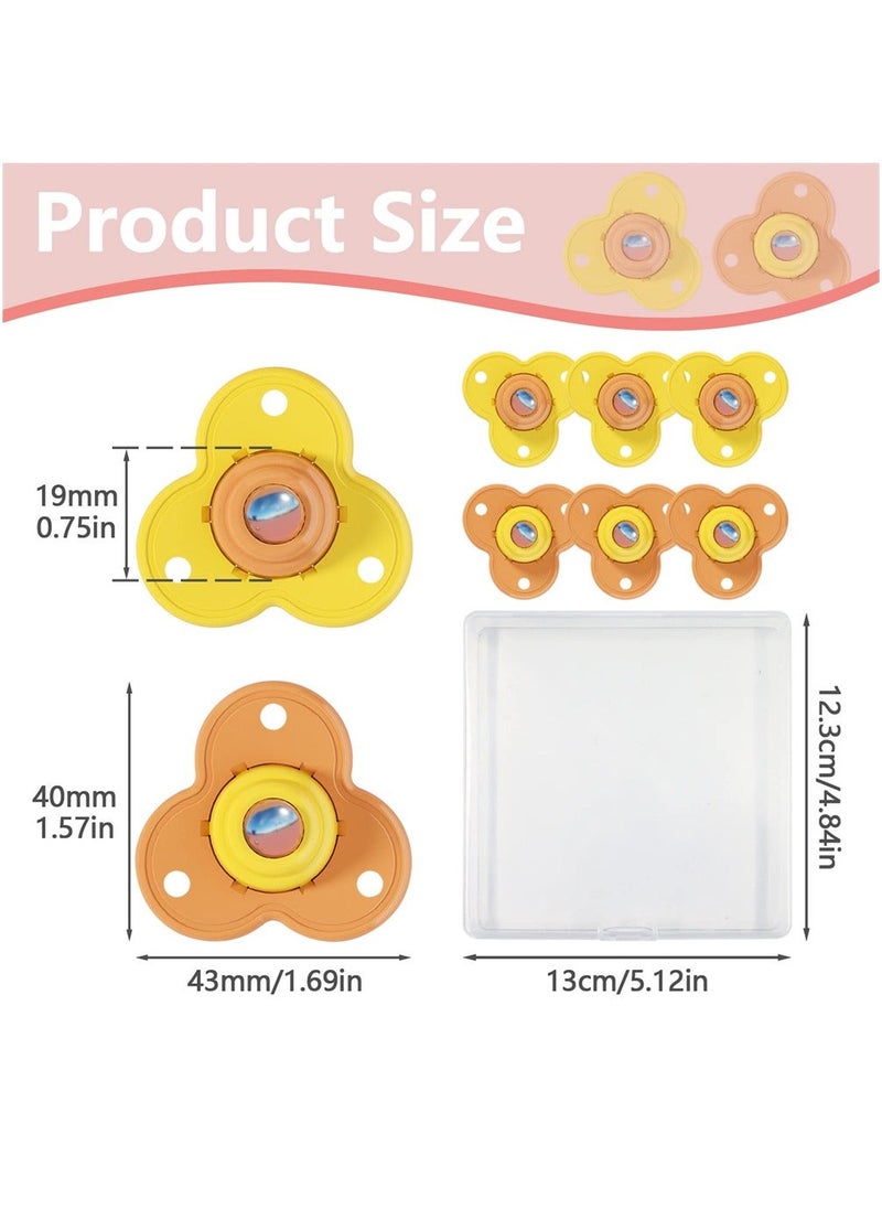 Y&D Self Adhesive Mini Caster Wheels, 16Pcs 360° Rotation Universal Wheel, No Noise Small Swivel Casters, Wheels for Trash Can, Furniture, Storage Box (Orange)  - Image 4