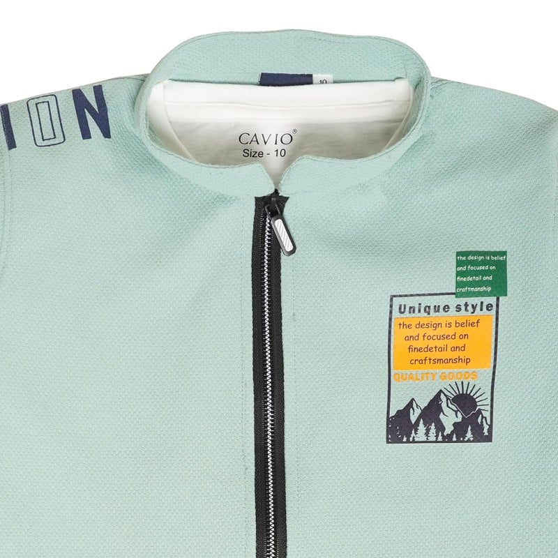 CAVIO Boys Regular Fit Casual Jacket Shirt with T-Shirt - Image 4