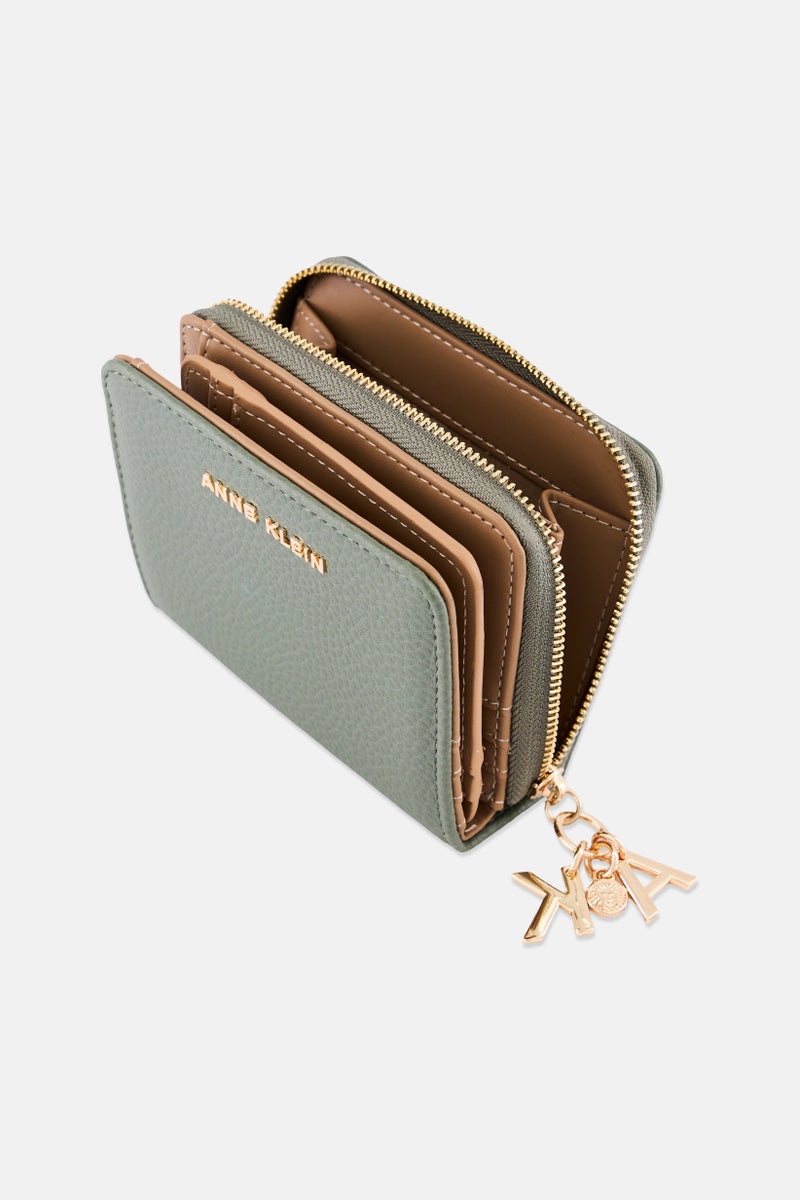 ANNE KLEIN Women Brand Logo Multi Purpose Wallet, Olive - Image 4