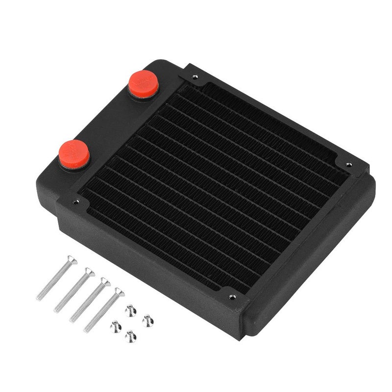 Copper Radiator Heat Sink, Water Cooling Radiator for PC Liquid Cooling System, High Performance Liquid Heat Exchanger with G1/4 Port for Computer LED 3D Printer (120mm) - Image 1