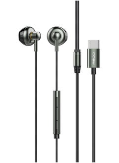 Wired Headphones with Type C Interface Digital Braided Wired Earpods with Music Play and Volume Control Wired Earbuds with Universal High-Definition Sound Quality 1.2M Black