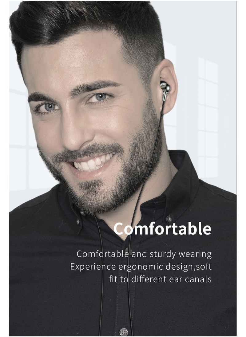 Recci - Wired Headphones with Type C Interface Digital Braided Wired Earpods with Music Play and Volume Control Wired Earbuds with Universal High-Definition Sound Quality 1.2M Black - Image 1